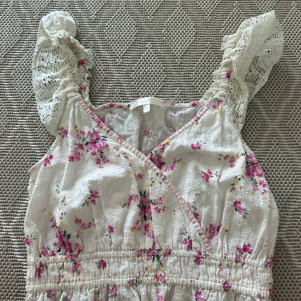 LoveShackFancy Pink Floral Dress